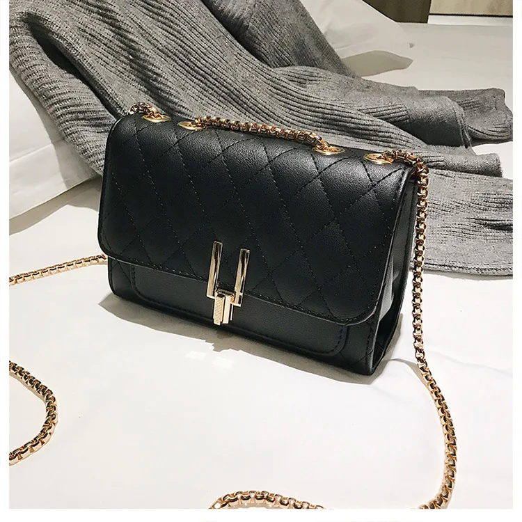 

Fashion Lattice Pattern PU Leather Messenger Bag Women Solid Color Casual Purse Female Shoulder Crossbody Handbag Pouch, Colours