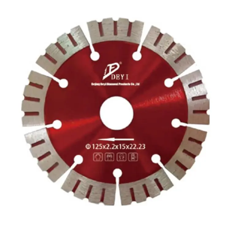 

Tacar 125mm Hot Press Dry Cutting Disc Segment Smooth Turbo Circular Diamond Blade for Masonry Marble Ceramic Granite