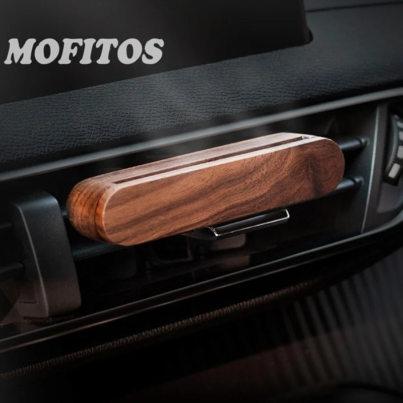 

MOFITOS Customized Plug In Car Smell Air Freshener Clip With Essential Oil Empty Wooden Car Vent Clip Diffusers