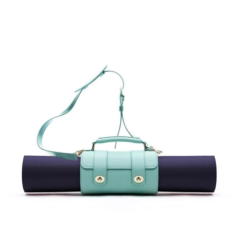 

Gym Bag Personalised Adjustable Inner Straps Vegan Leather Yoga Mat Bag Monogrammed PU Leather Sports Bag, Pink,black ,green