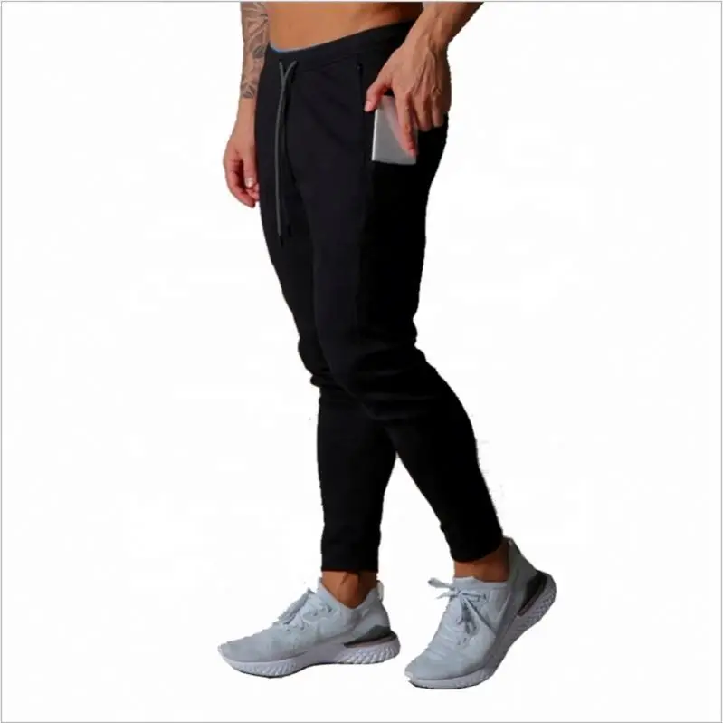 

2021Mens Fashion Loose Custom Fitted Pants Gyms Sweatpants Casual Pants Joggers with Phone Pocket