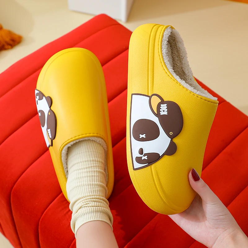 

women boots Mixed color fashion velvet waterproof Clogs Flip-Flops shoes warm ladies slippers, Customized color