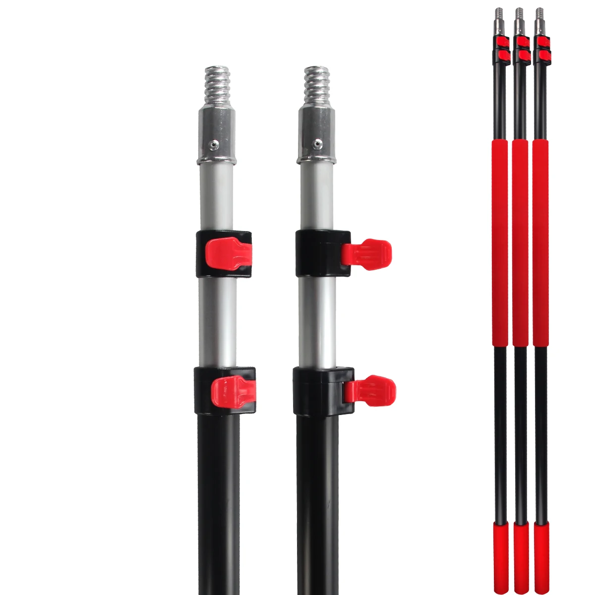 

Extentool pole extension telescopic aluminum poles for household cleaning tools Amazon hot sale, Black+yellow/custom