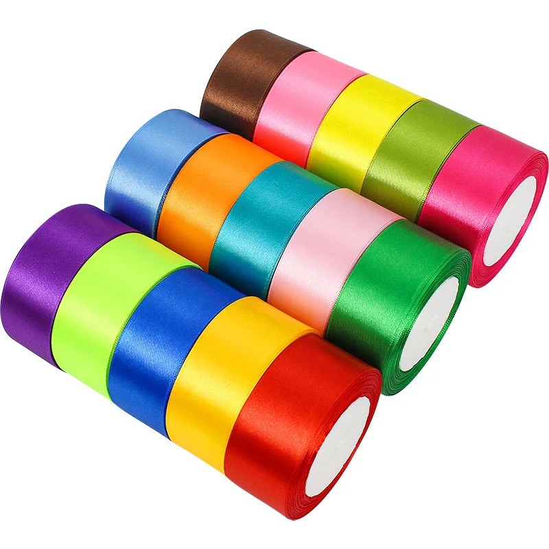 25 Yards 4cm Widths 22 Meters Polyester Satin Ribbon Roll Wholesale Best Price Satin Ribbon for Flower Packing and Decoration