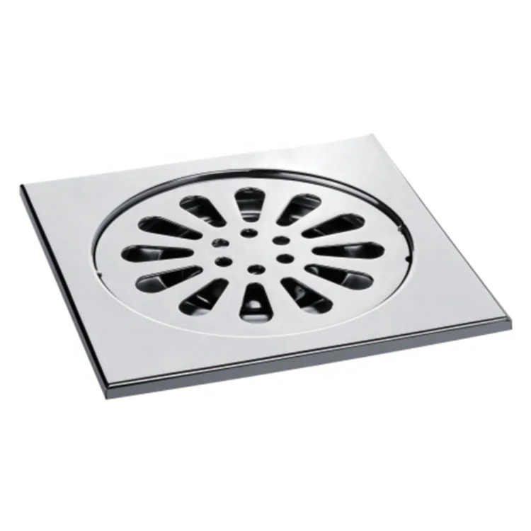 

6 by 6 Inches 150 x 150mm Bathroom Anti-smell Brushed Finish Stainless Steel Floor Drain
