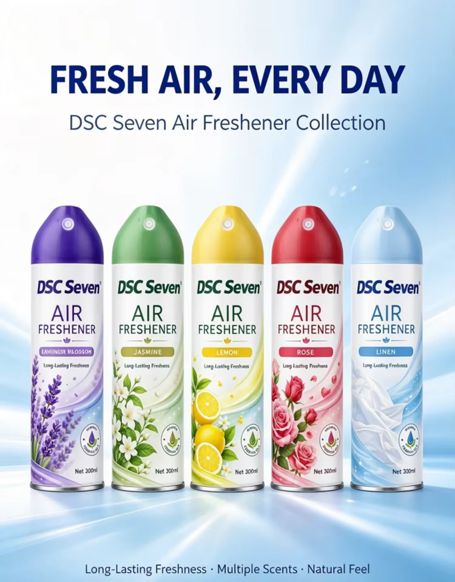 Private Label Lavender Scented Eco-Friendly Long-Lasting Aerosol Spray Air Freshener for Home & Office Use