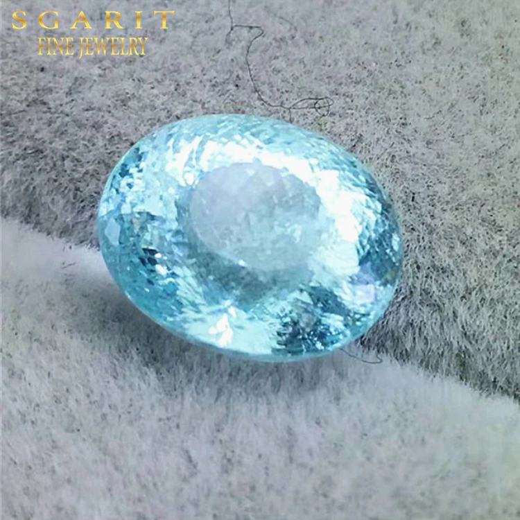 

SGARIT Certified Gemstone Factory Wholesale Price 4.27ct Natural Paraiba Tourmaline Loose Stone Jewelry, Blue