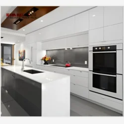 Australia L-shape furniture kitchen cabinet solid rubber wood design