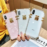 

Luxury Transparent Phone Case For iPhone 11 X XS Max XR Trunk Square Women Silicon Phone Case For iPhone 6s 7 8 Plus Clear Cover