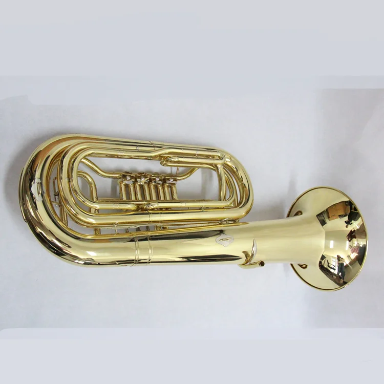 
Made in China brass material gold lacquered tuba 