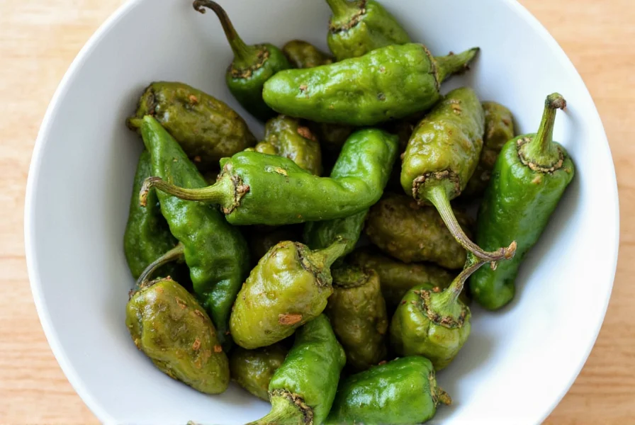 Bowl of dried poblano peppers