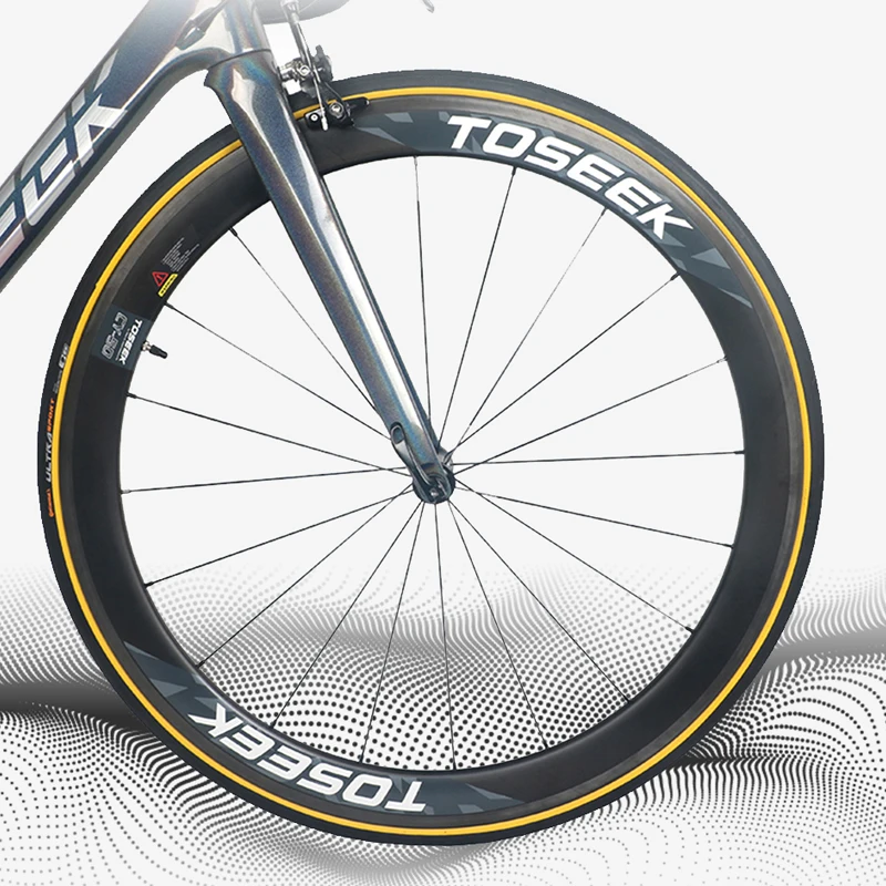 

TOSEEK High Quality Carbon Rim 38mm 45mm 50mmRoad Cycling competition Carbon Wheels V Brake/Disc Brake 700c Road Bike Wheelset