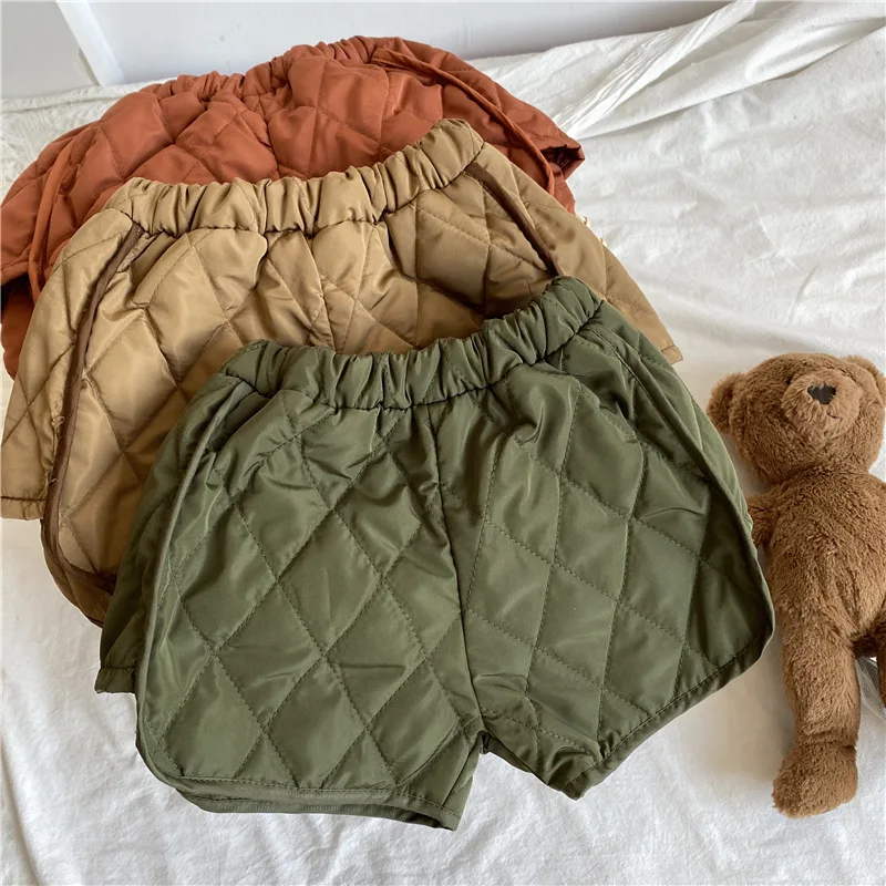 

2021 new girs boys thicken shorts winter fashion cotton kids shorts 1-6 years