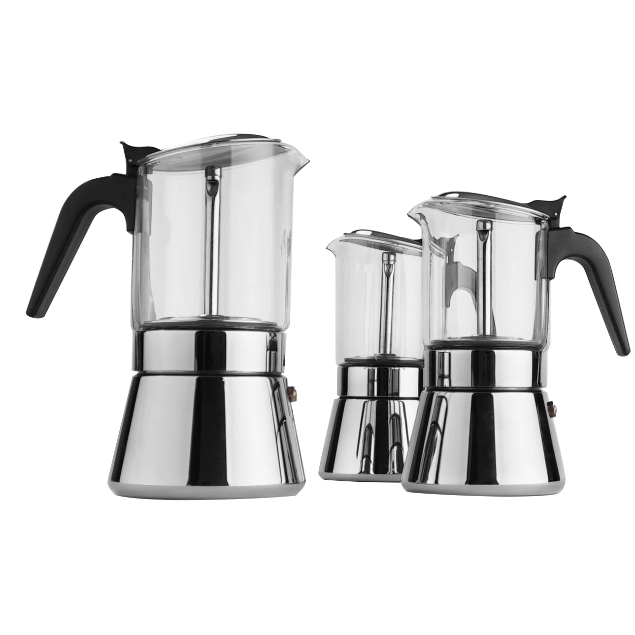 

High Quality Amazon Hot 240ML Moka Pot Stainless Steel Percolator Espresso Coffee Maker Moka Pot