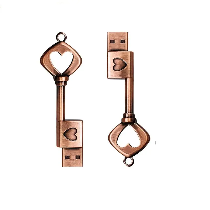 

Magic Beautiful love heart key usb 2.0 4GB 8GB 16GB Pen Drive 32GB Memory Stick creative usb flash drive gift