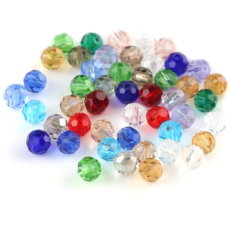 

Pujiang Crystal Colors Round Ball Disco 32 Faces Beads for Jewelry Making Decoration Accessories, Colors options in stock