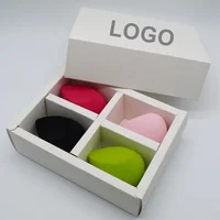 

Custom Logo 4pcs Cosmetic Powder Sponge Blender Makeup For Christmas Gift