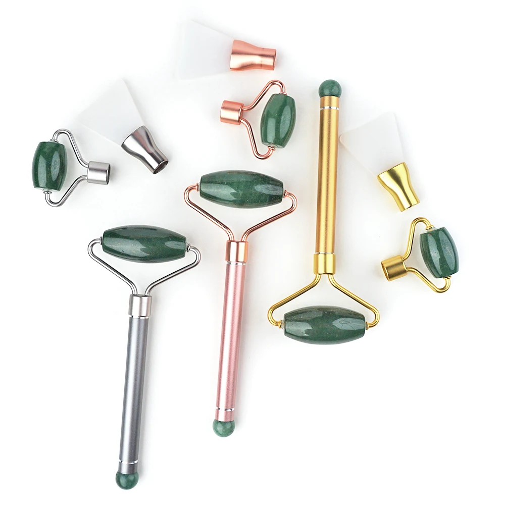 

Face Massage Natural Face Metal Handle Stone Eye Magnetic Jade Roller