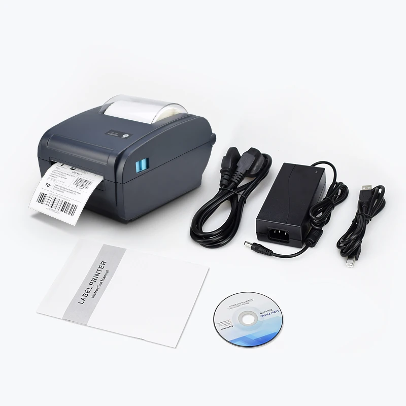

4x6 inch Barcode label printer 110mm thermal shipping label printer USB Blue Tooth connection, Black/white