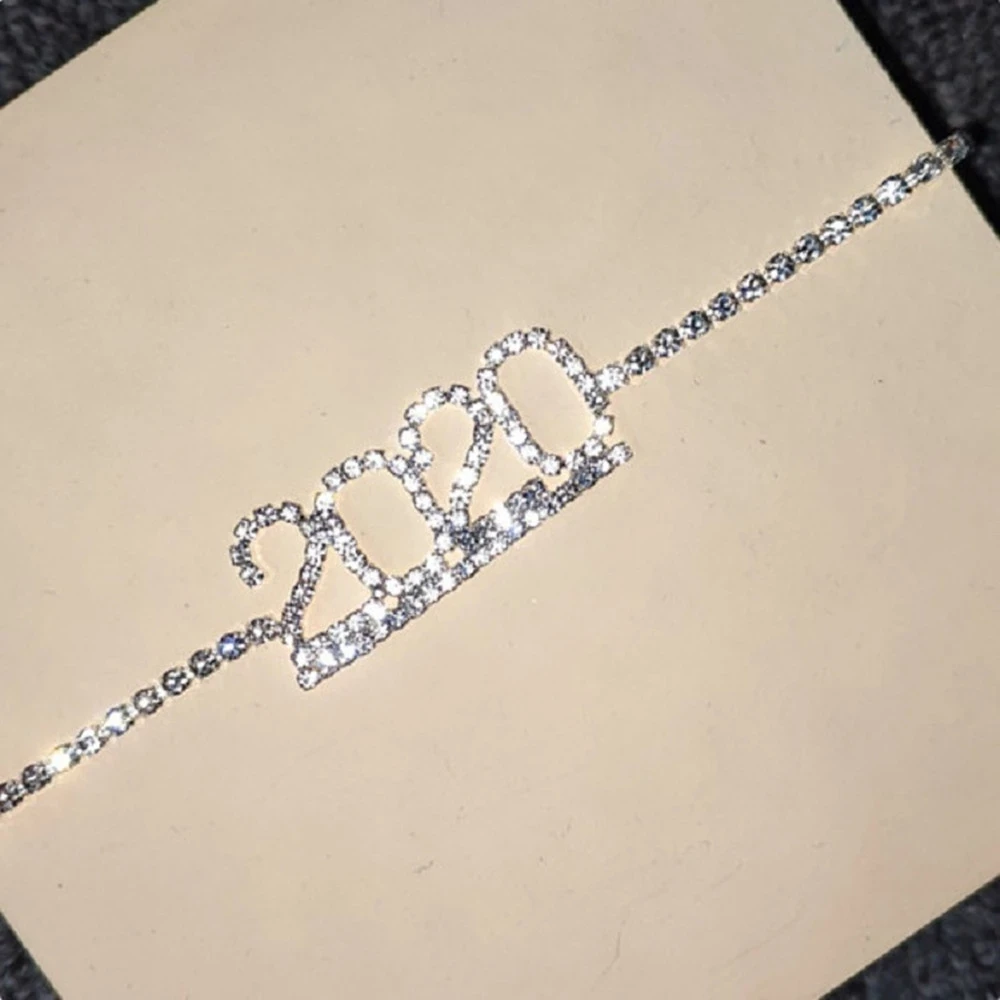 

Novelly Rhinestone Birth Year Number Anklet Bracelet for Women Gift Luxury Crystal Digital Anklet Chain Foot Jewelry, Show in the picture