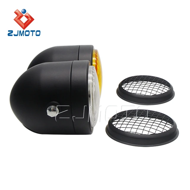 Universal Front Headlamp Motorcycle Double Headlight Twins Dual