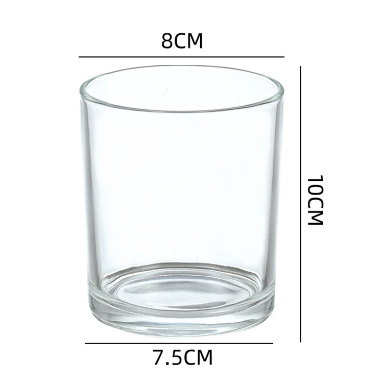 Wholesale Customized Clear Empty Unique Design Scented Candle Empty Glass Candle Jar Thick