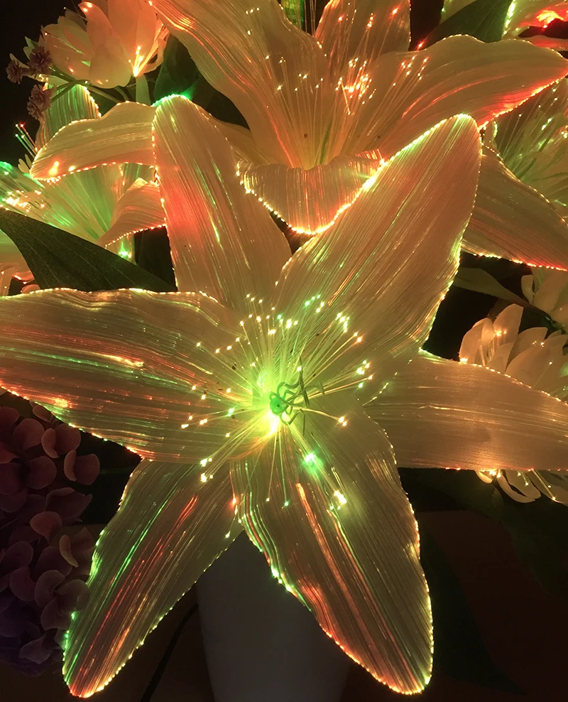 Lampada Fibra Ottica LED Con Base Cristallo - Luci Che Cambiano Colore Per Atmosfera - Foto 7