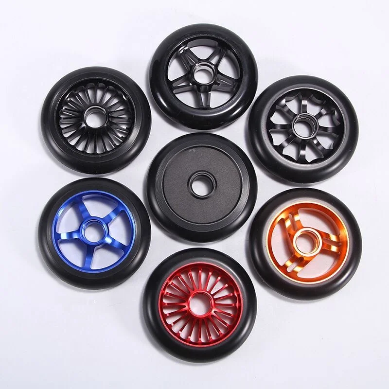 

Pro stunt scooter wheel 100mm or 110mm replacement wheels with Abec-9 bearing, Black,green,blue,red,orange,white