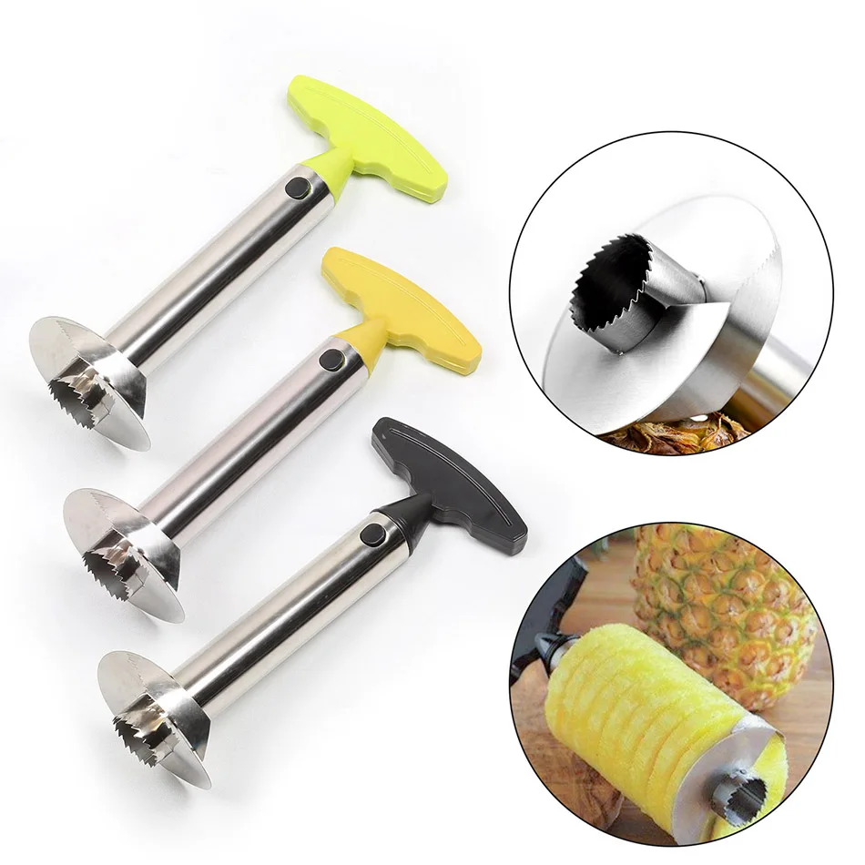 

Home Kitchen Western Restaurant Accessories 3 ColorsStainless Steel Pineapple Corer Peeler Cutter Easy Fruit Parer Cutting Tool