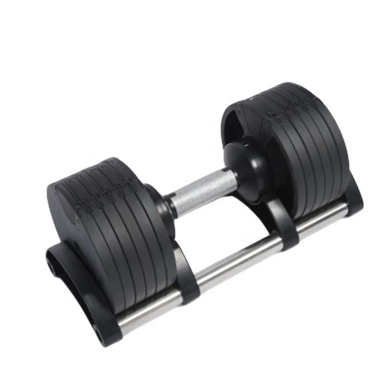 

Rising steel dumbbells adjustable dumbbells set 32kg adjustable dumbbell for fitness, Black
