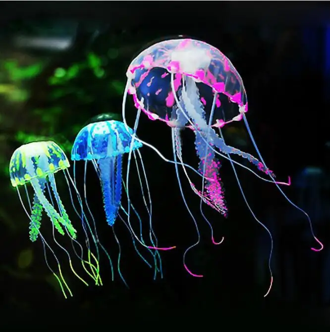 

Glowing Silicone Aquarium Plants Accessories Artificial Jellyfish Fish Tank Aquarium Decoration, Optional