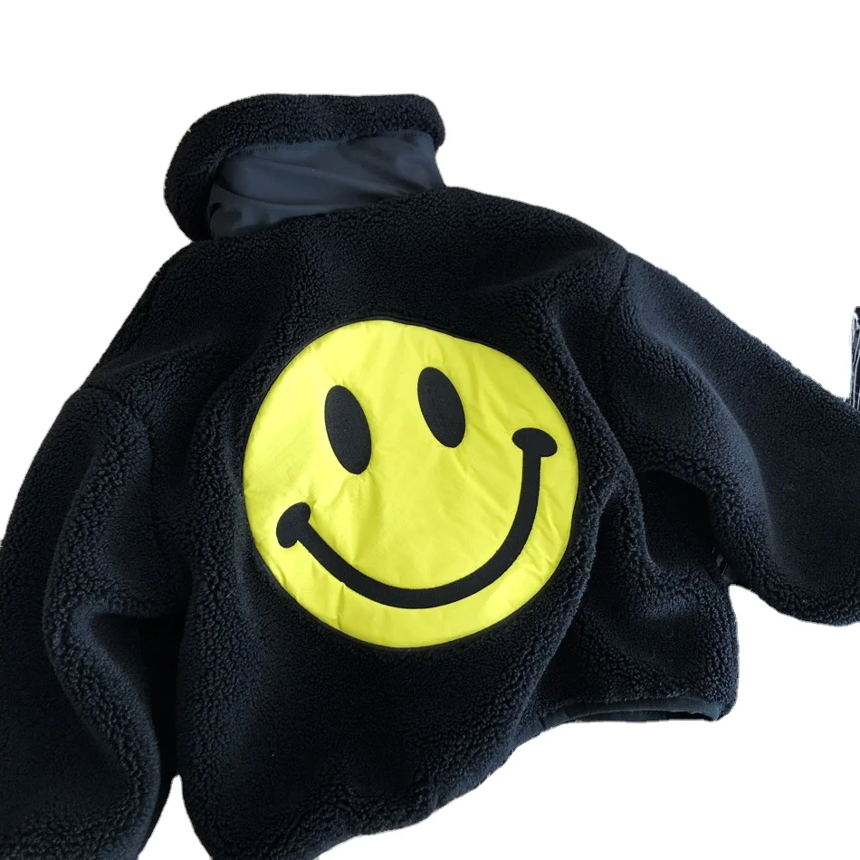 

2020 winter new trend boys and girls coats children lamb wool and fleece baby smiling face padded girls coats of wholesale, As pic shows, we can according to your request also