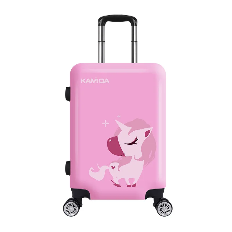 

Kamida 2021 Customize ABS Children travel luggage bag trolley 20inch cartoon character kid luggage