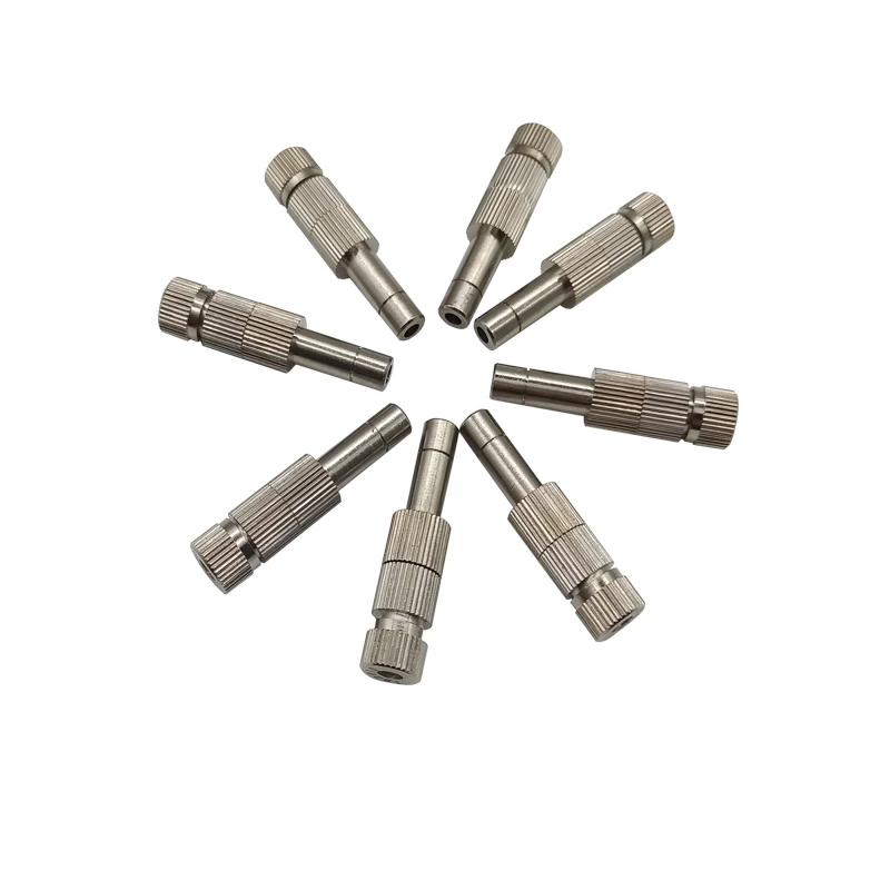 

1/4'' Fast Connection 6 MM Brass Spray Nozzle With Filter For Outdoor Cooling Garden Misting System Low Pressure, Silver