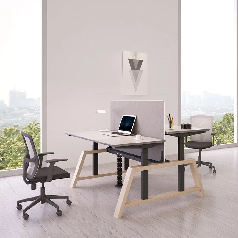 

luxury modern executive home wooden workstation electric standing desk height adjustable sit to stand desk