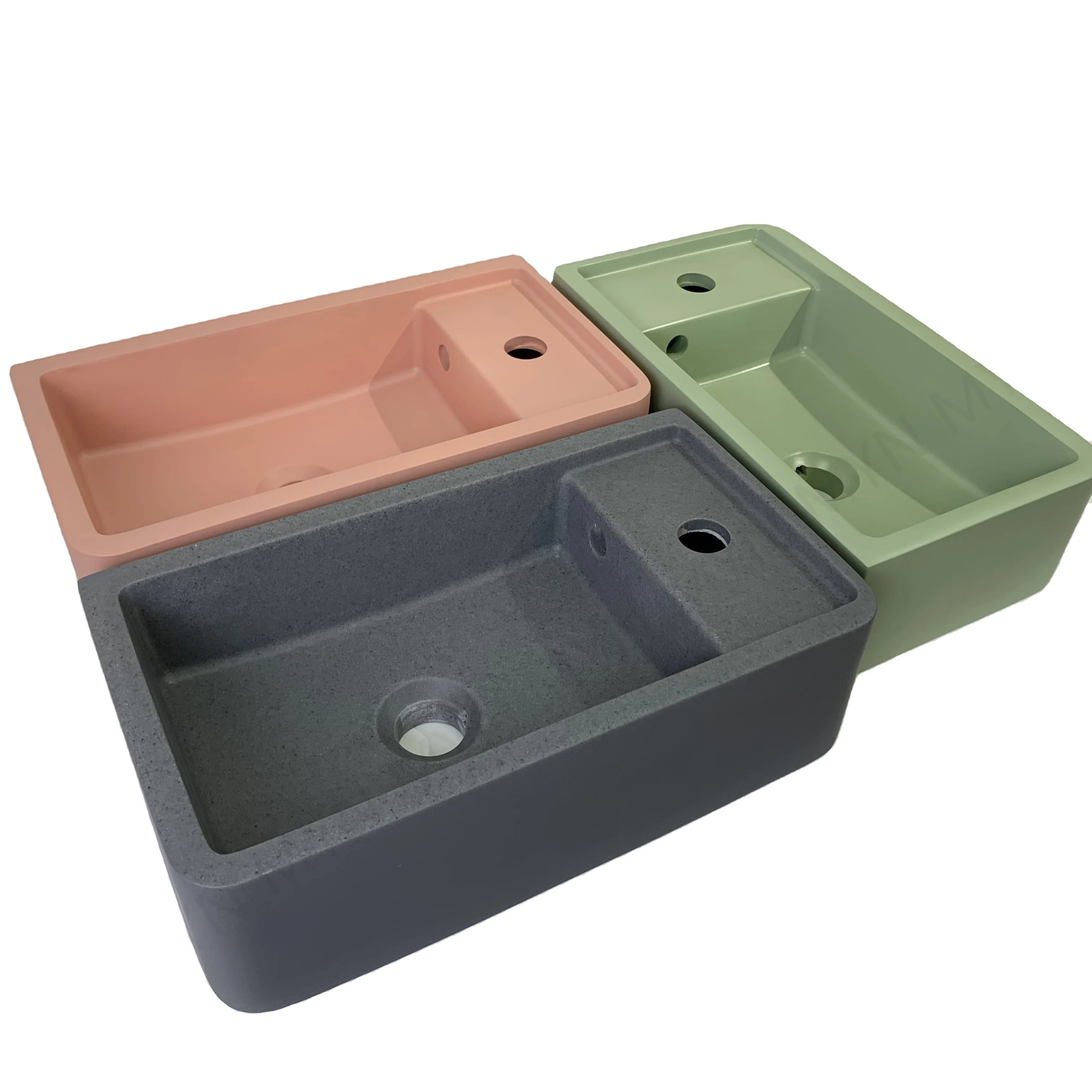 

Wall mounted solid surface color wash basin sinks for bathroom