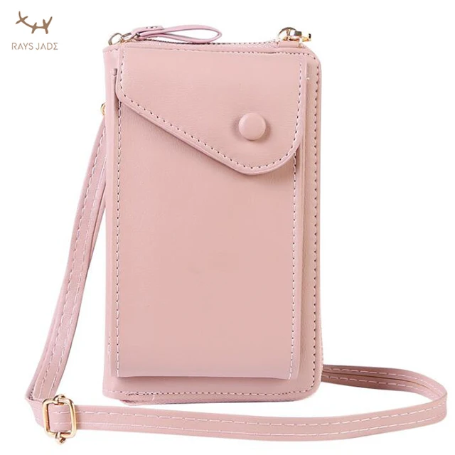 

Ready to Ship Hot Selling Purse Ladies PU Multi-funtional Phone Wallet High Quality Vegan Leather Mini Crossbody Bag, Customizable
