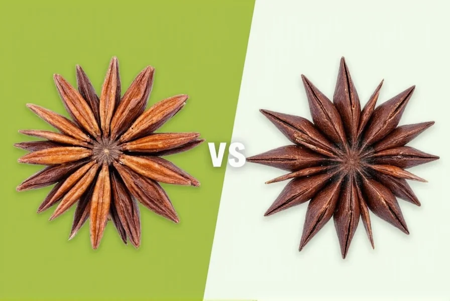 Anise seeds and star anise used in various culinary preparations