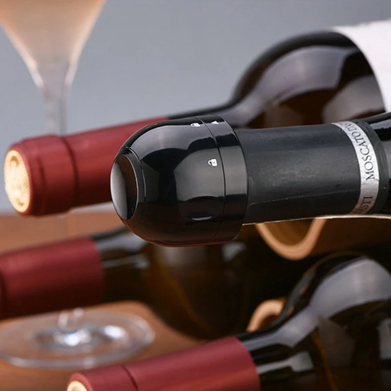 

Leak-proof Vacuum Red Wine Bottle lid Stop Silicone Sealed Champagne Bottle Stopper Vacuum Retain Freshness wine plug Bar Tools