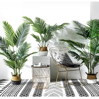 

House Plants Artificial Bonsai Plastic Palm Tree for sale, areca palm tree, make artificial trees
