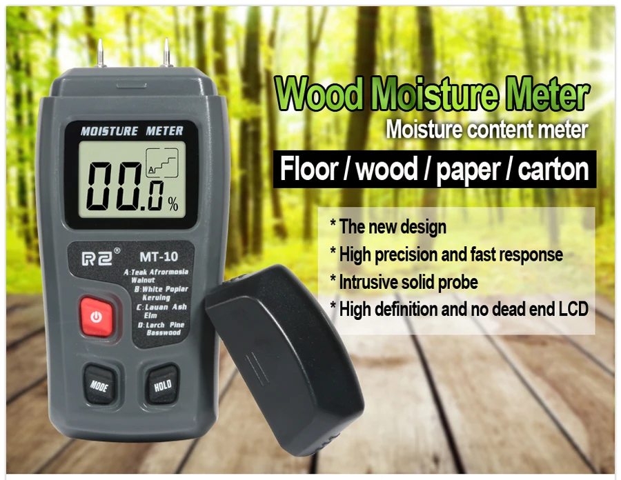 GXT Wood Moisture Meter 0-80% Wood Working Tester Wood Moisture Meter Working Tester Measuring Tool High Precision