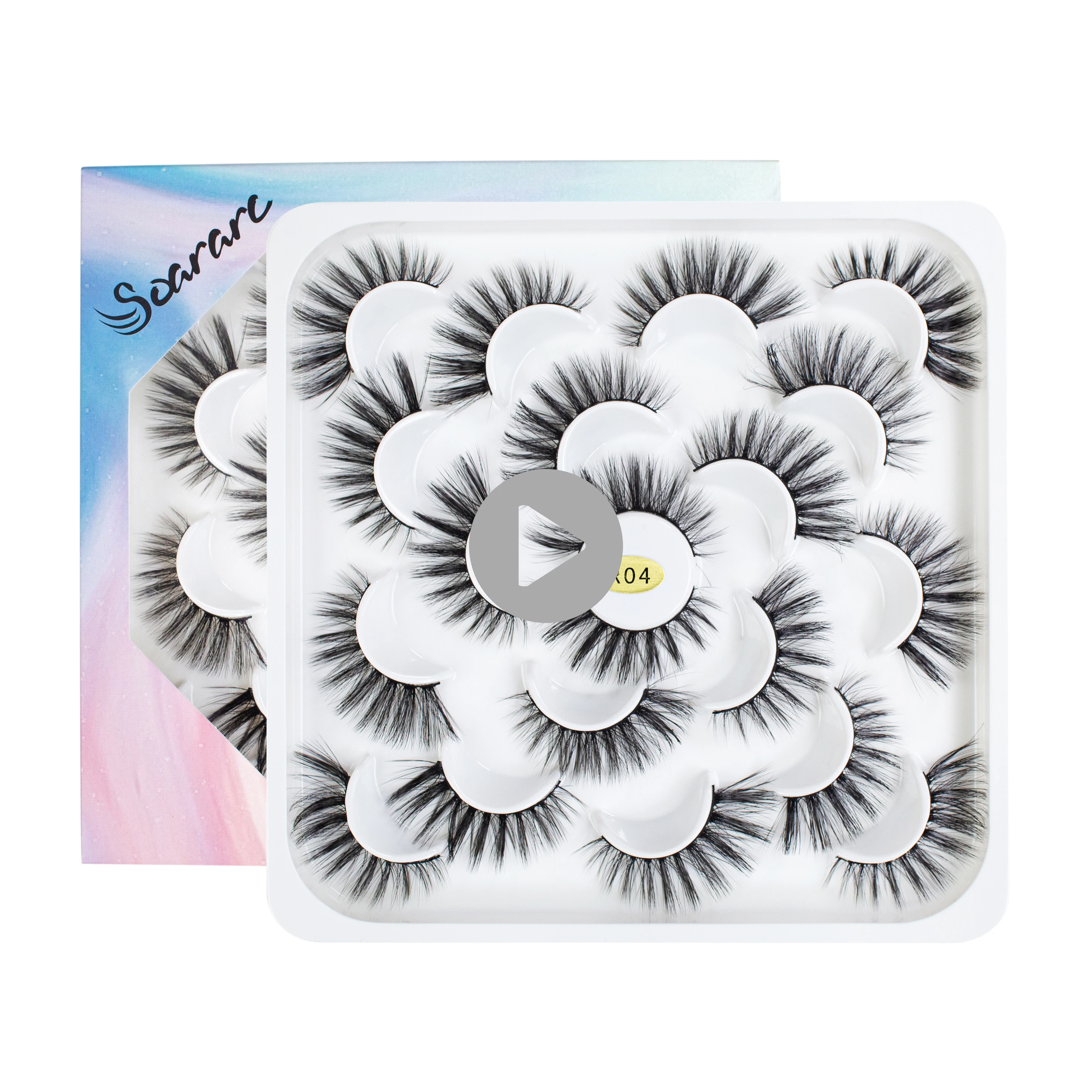 

Hot Selling Private Label Circle Eyelash Packaging vendor customized boxes magnetic 3d mink eyelashes extension, Black