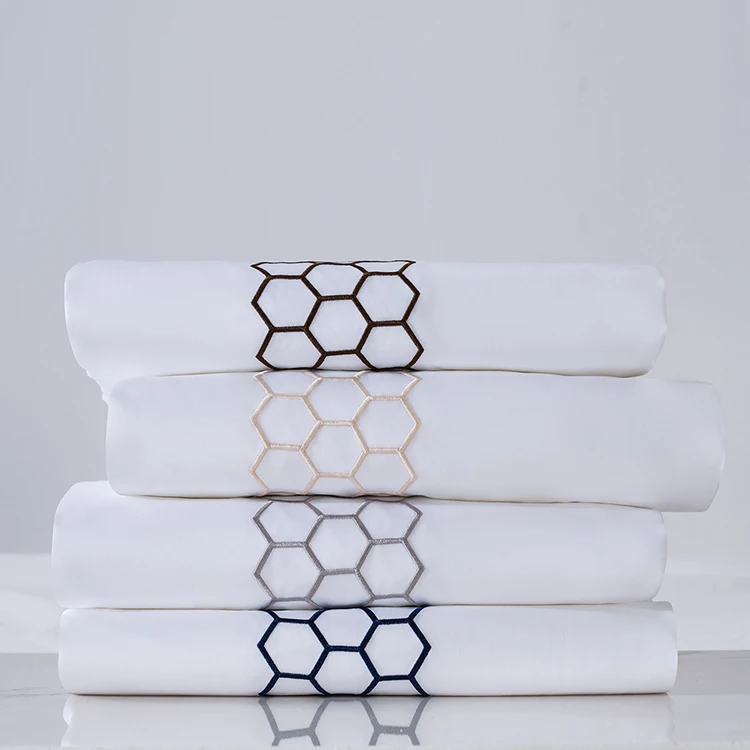 

ELIYA Hotel Bed Linen Bedsheet Luxury White Bedding Set Bed Sheet Set Queen King 100 Cotton Case Plain Quantity Cover