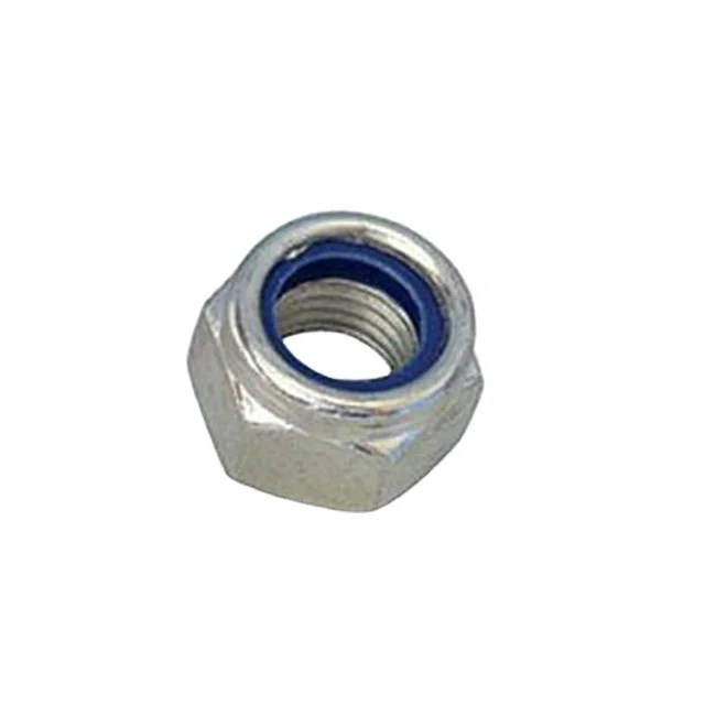 
Hardware fasteners metal carbon steel zinc galvanized nylon insert lock hex cap nylock nylok nut nuts DIN982 985 
