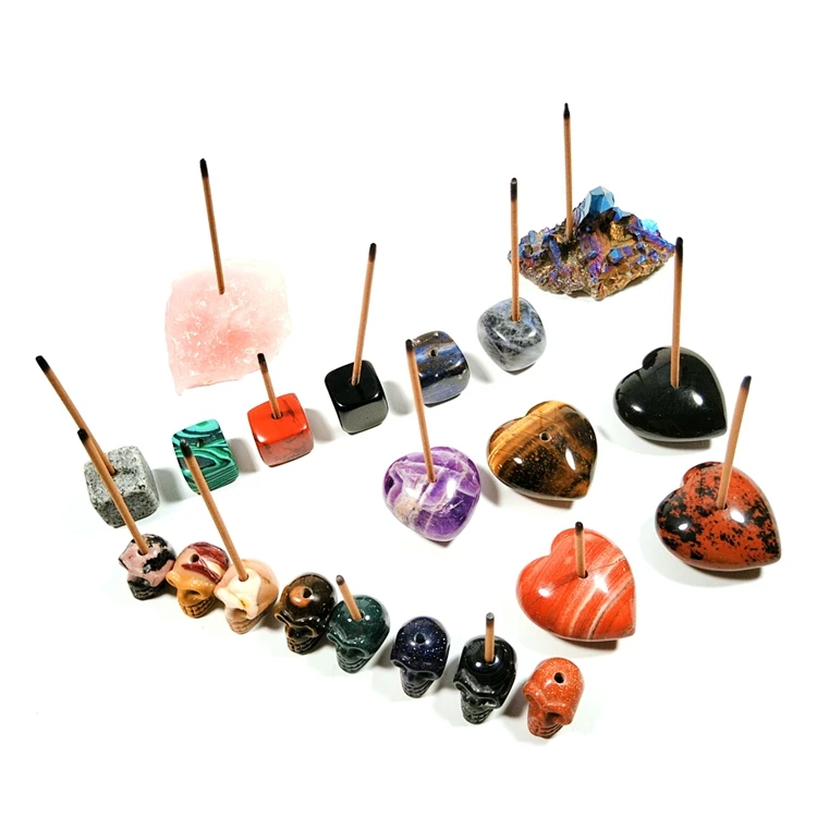 2020 New Tumble Stone Incense Burner Clear Quartz Incense Holder Home