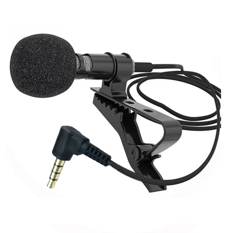 

PUJIMAX Mini Clip-on Collar Microphone Capsule Portable External Hands-free Audio Mic For Lecture Teaching Meeting Recording, Black