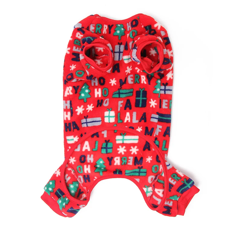 

Hot Sale 4 Legs Dog Flannel Soft Flannel Fabric Pajamas Dog Clothes Apparel, Customized color