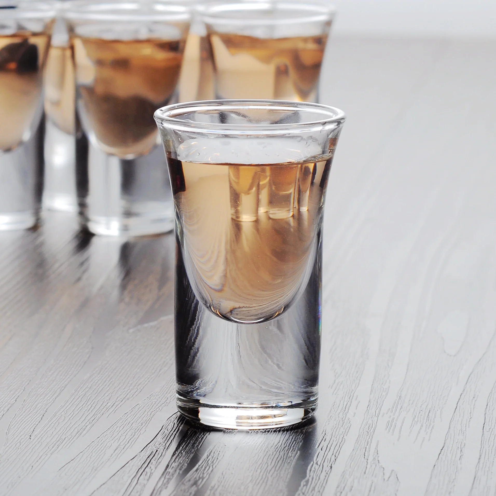 Wholesales Customized Shot Glass Set Of 6 Heavy Base Clear Shot Glass