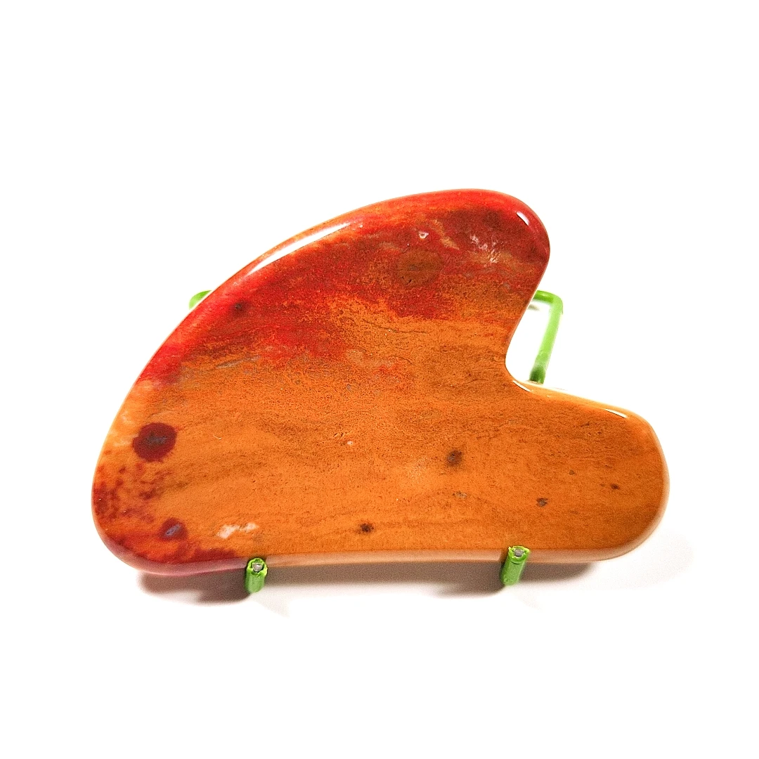 

HONGZHUO Mookaite jasper Gua Sha Tool - Asian Beauty Secret, for Facial/Removes Toxins/Prevents Wrinkles