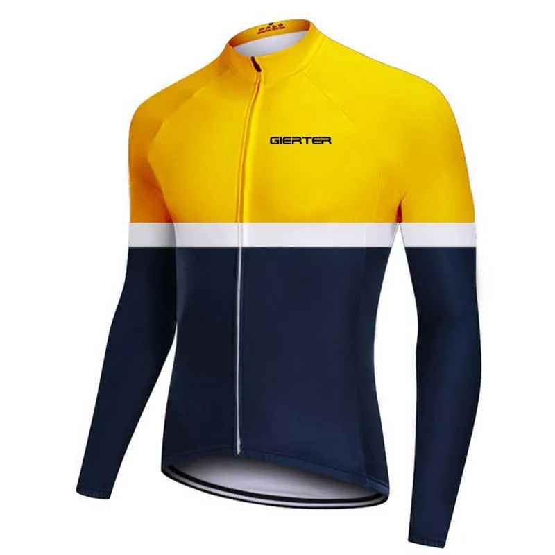 

Custom autumn winter thermal fleece long sleeve cycling jersey race fit long sleeve mtb bike jacket windproof for man, Customized color